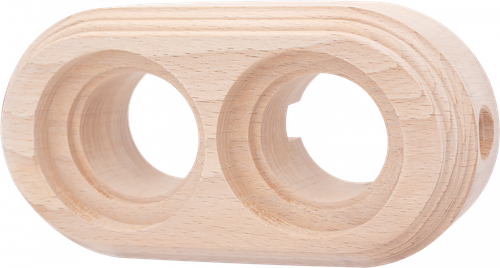 Рамка 2-местная для монтажа с декоративной трубой, бук, цвет натурэль (2 выхода) BF1-620-10/T-2