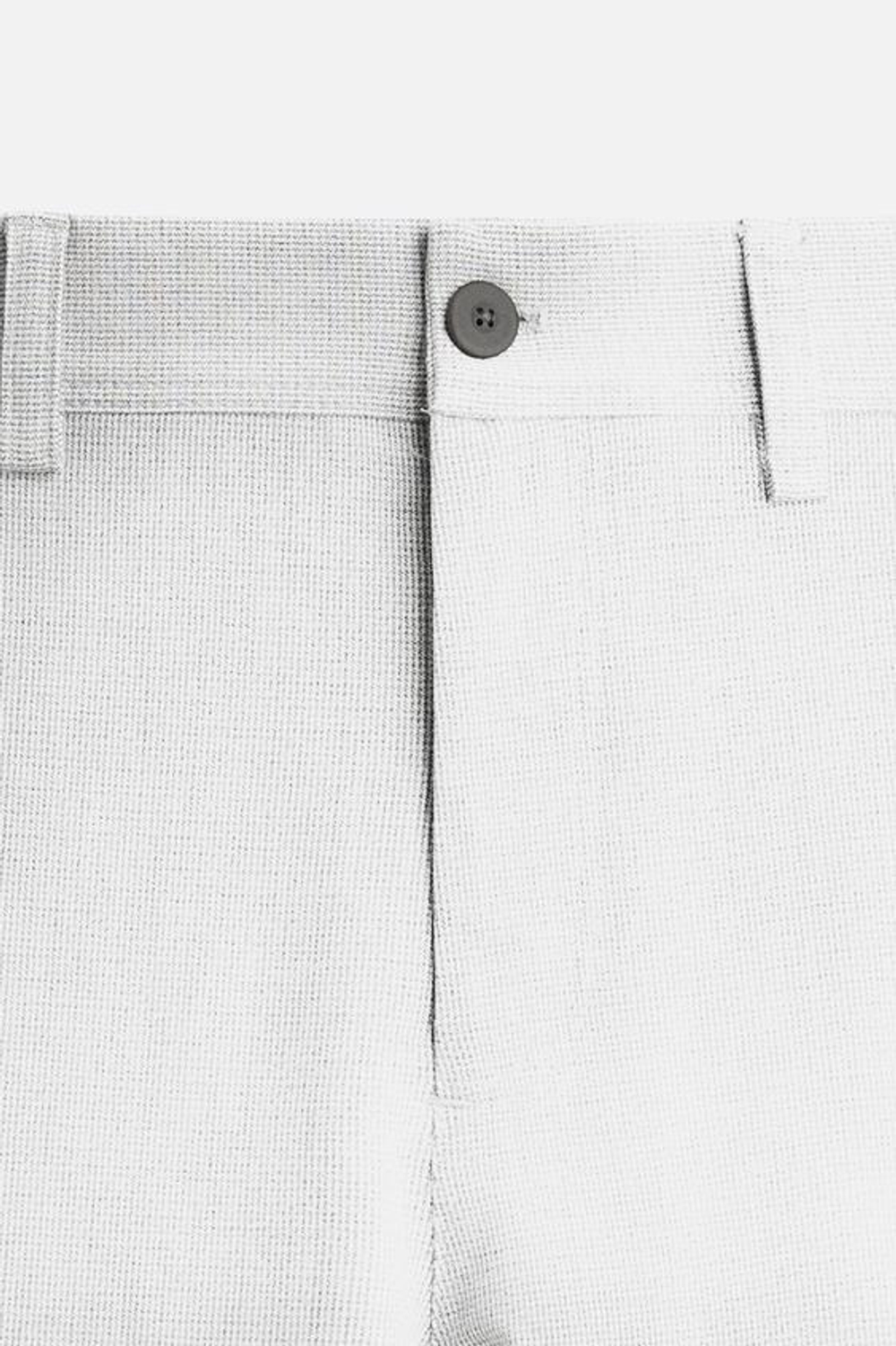 ZARA БРЮКИ КОМФОРТНОЙ ПОСАДКИ ИЗ РЕЛЬЕФНОЙ ТКАНИ, СЕРЫЙ С МЕЛАНЖЕВЫМ ЭФФЕКТОМ