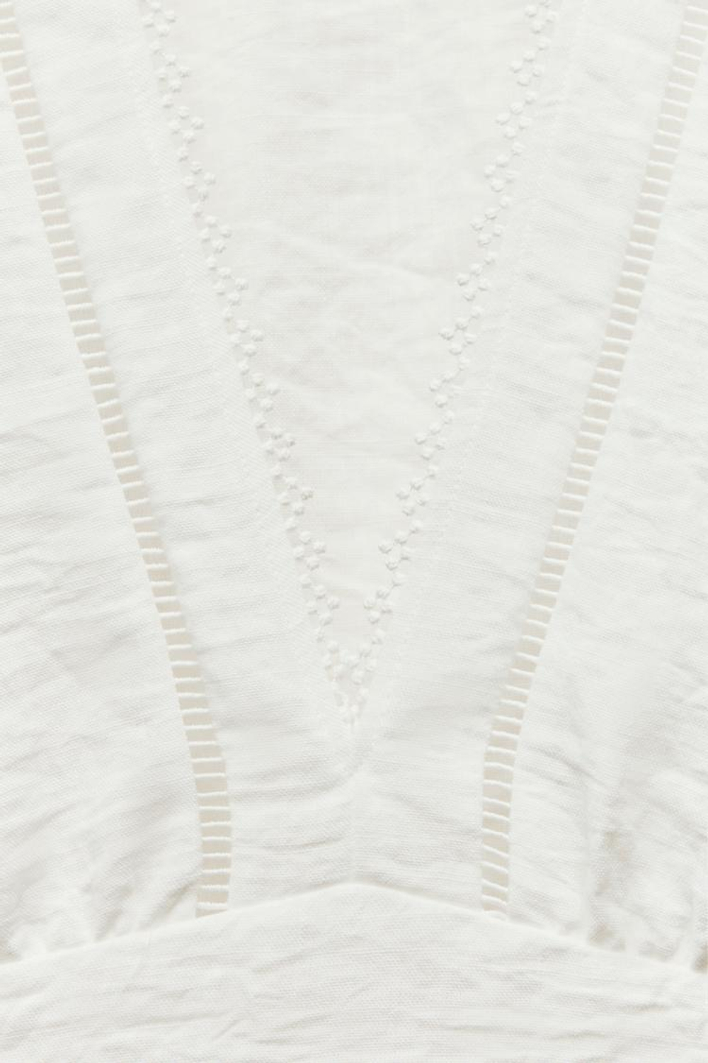 ZARA ТОП С КРУЖЕВОМ, БЕЛЫЙ