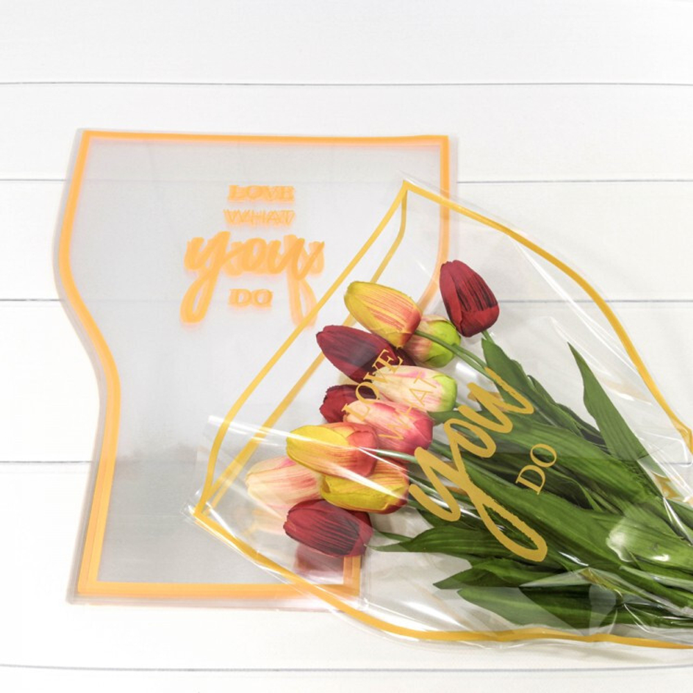 Пленка В листах 30 шт 36 х 20 х 45 см "Конус для цветов" (Желтый)