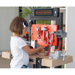 Smoby - Black &amp; Decker Warsztat Bricolo Center + 92 аксессуара + дрель 360727