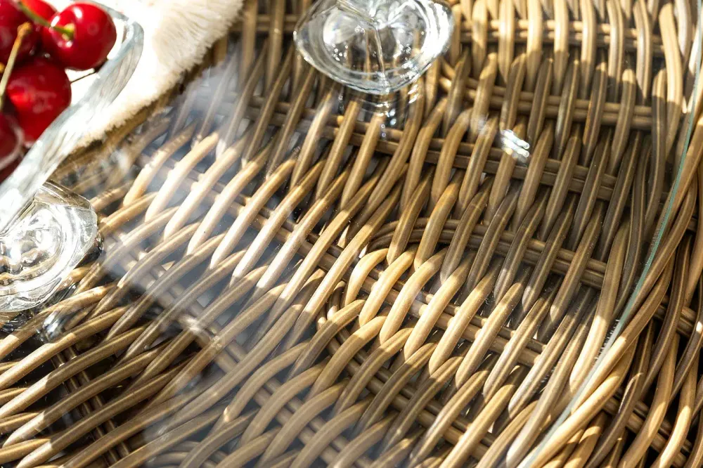 "Барселона" лаунж-зона из искусственного ротанга, цвет соломенный