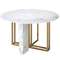 Стол Marble Cross Round, Ø150 см, белый керамогранит