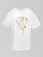 Футболка MZR collection 20544 с принтом золотой розы