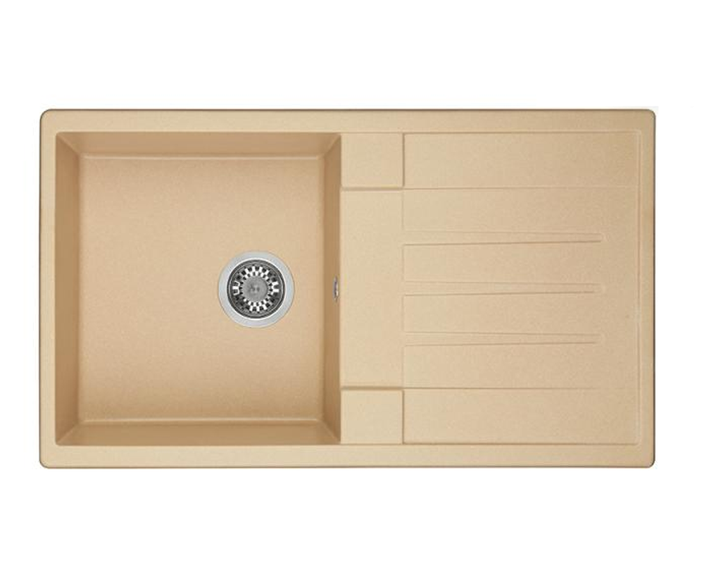 Кухонная Мойка Верона Одинарная с Крылом Латте (аналог тем-беж) NEW
