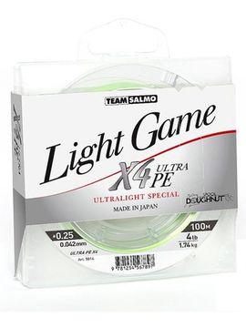 Леска плетёная Team Salmo LIGHT GAME Fine Green X4 100/004