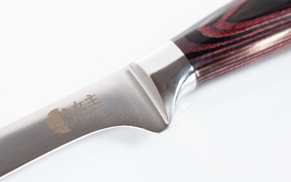 Кухонный нож филейный / обвалочный для мяса и рыбы Onnaaruji. Профессиональный, поварской. Длина лезвия 15 см. Премиум серия