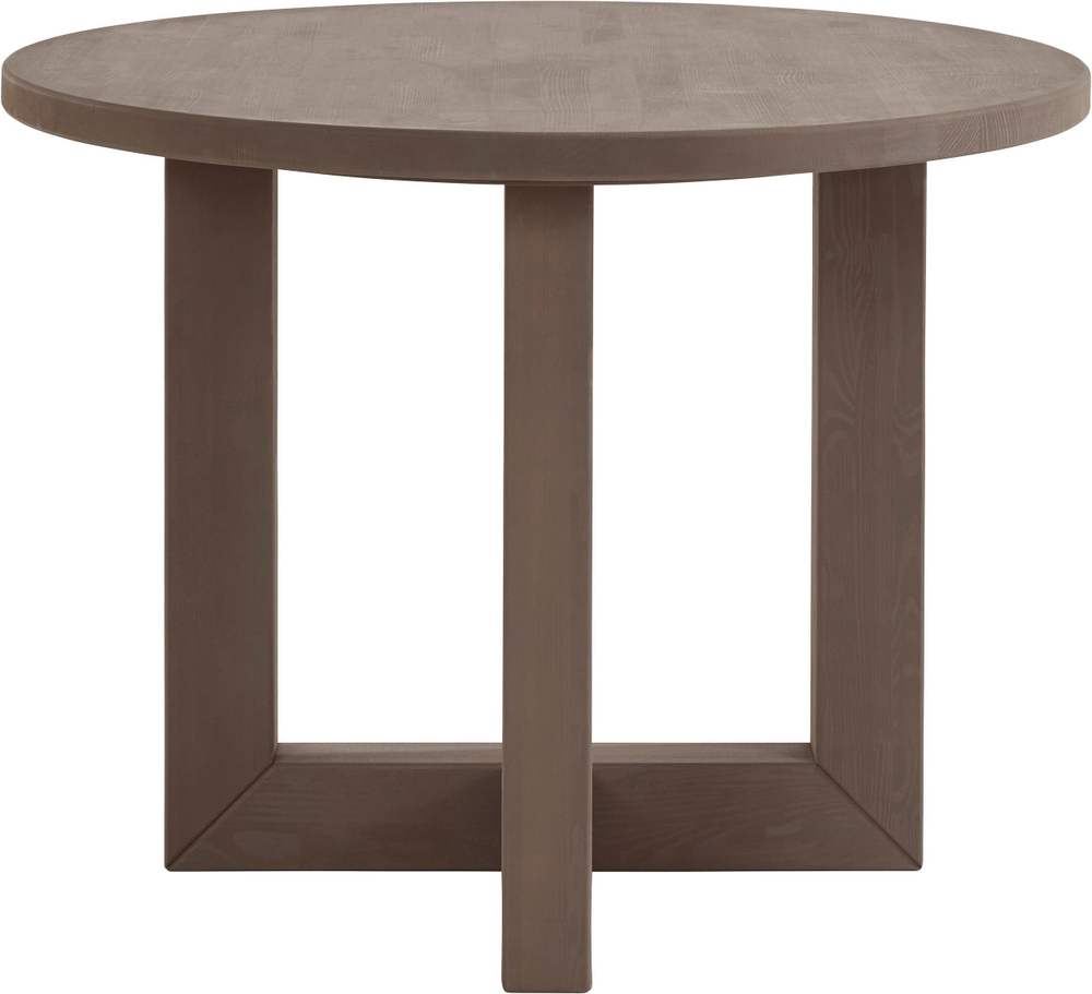 Стол обеденный, 120х120х75, Нордик, кухонный, круглый, из массива сосны, коричневый, Dipriz