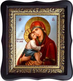 Донская икона Божией Матери на холсте в киоте