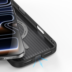 Чехол с MagSafe и рисунком оранжевого цвета для iPhone 17 Pro, от Dux Ducis серия Moro Series Magnetic