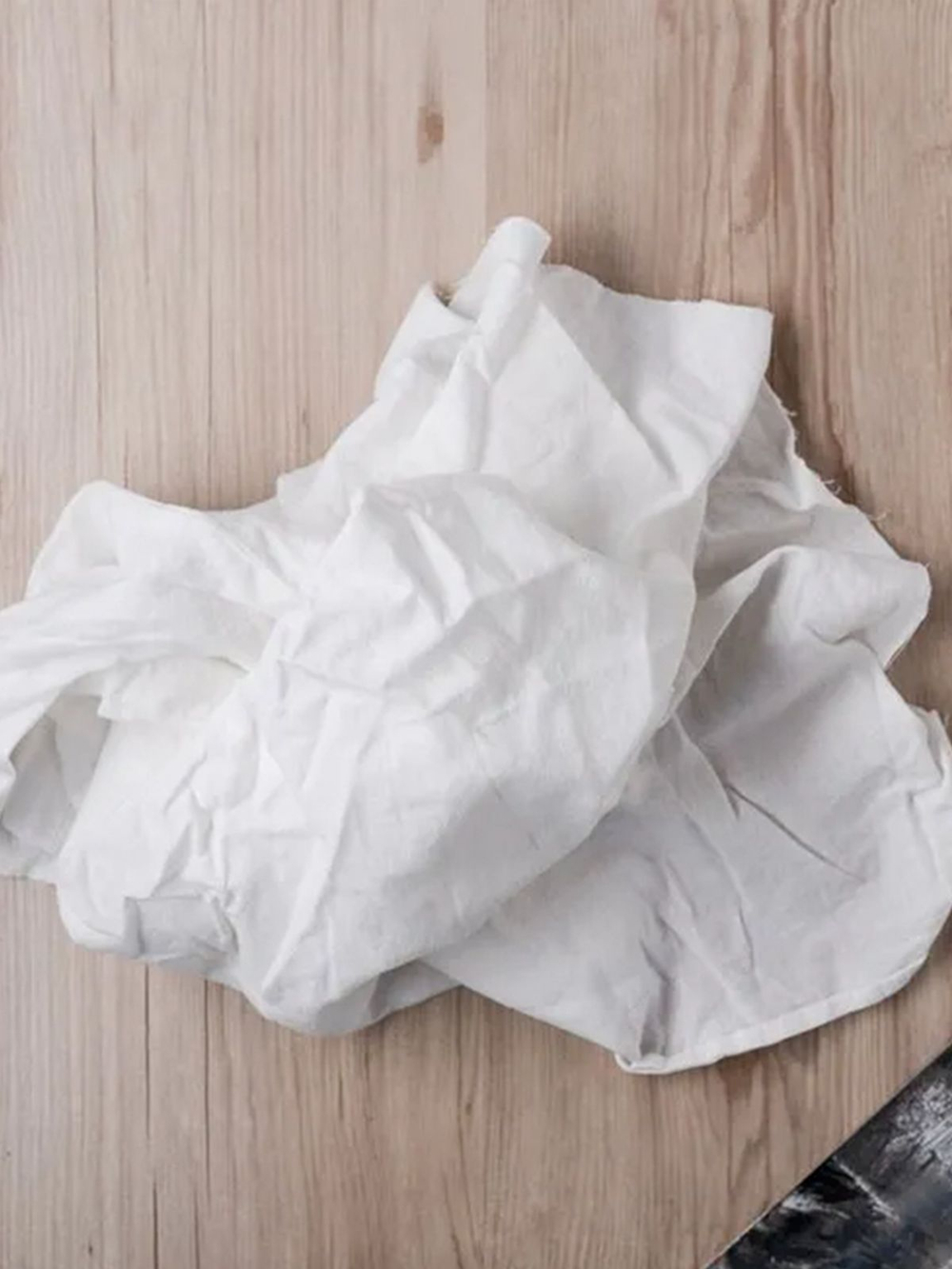 Ветошь белая постельная 100% ХБ (белые простыни 60x100 см) в тюках по 10 кг