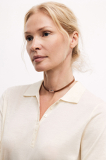 Поло молочного цвета