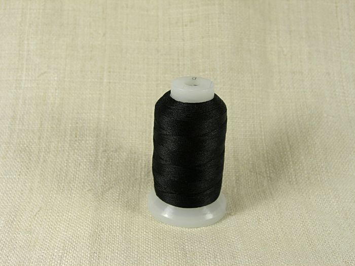 Шелковая нить, толщина 0,3 мм (D), черный (1 метр)