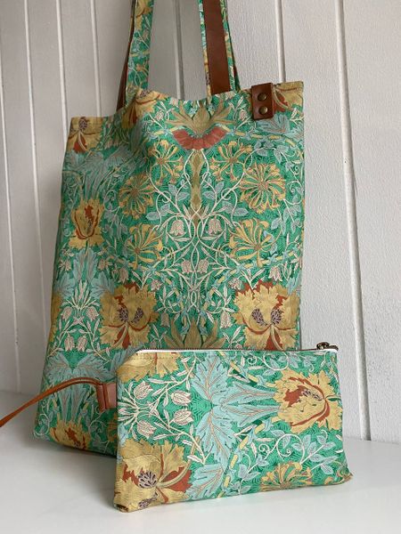 Уильям Моррис Honeysuckle #2 на изумрудном, отрез 35 см, 100% хлопок, Handmade Fabrics 5
