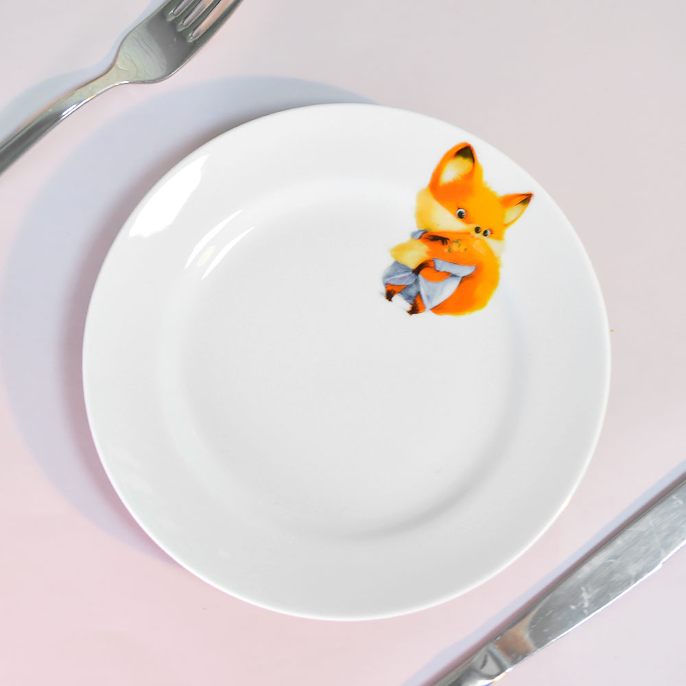 Тарелка 175мм мелкая форма Идиллия Лисичка