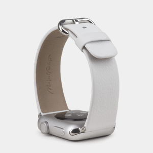 Ремешок для Apple Watch 44/45/46 mm из кожи теленка, белого цвета