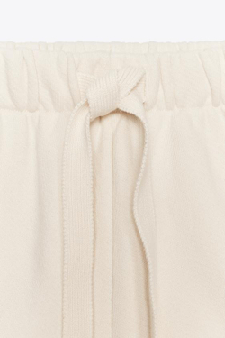 ZARА ШОРТЫ В СТИЛЕ РУСТИК НА ШНУРКЕ, ЭКРЮ