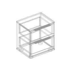 Тумба прикроватная с 2 ящиками МС "Лео