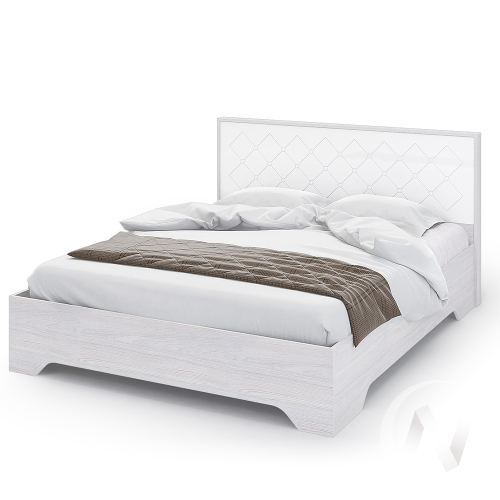 Кровать 1;4м с подъемником КР 025 Спальня Сальма (анкор/белый глянец)