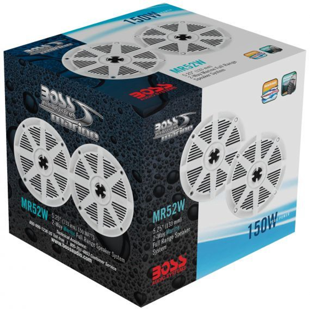 Динамики Boss Audio Marine MR52W, 150 Вт, 5.25'',(MR52W)