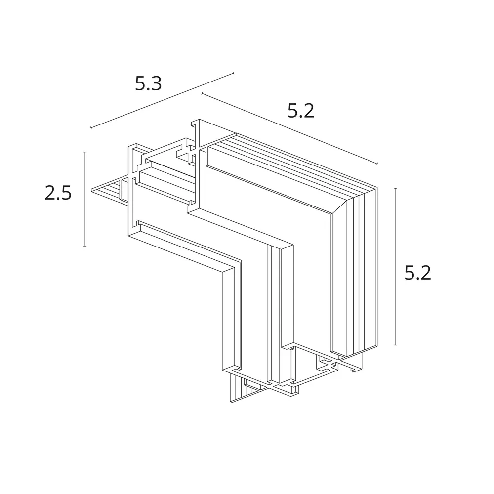 Коннектор угловой для встраиваемого шинопровода Arte Lamp OPTIMA-ACCESSORIES