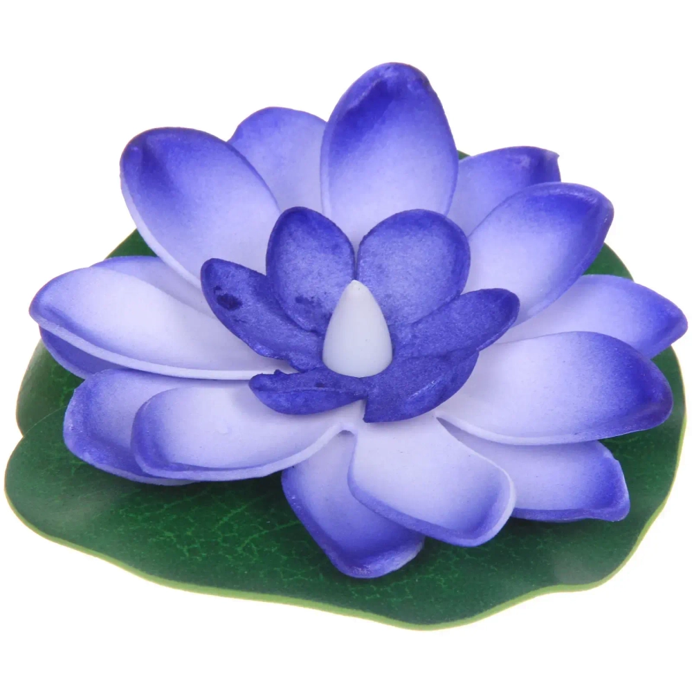 Растение водоплавающее «Кувшинка» d-10 см от контакта с водой, фиолетовый с подсветкой (RGB)