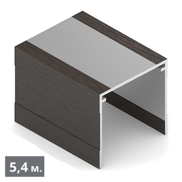 СТАНДАРТ Направляющая верхняя однополозная (5,40 м) венге темный (ПВХ) (AS0107) Aristo (Под Заказ)