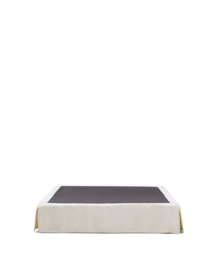 Основание кровати Jaira со съемным чехлом из белого шенилла для матраса 150 х 190 см