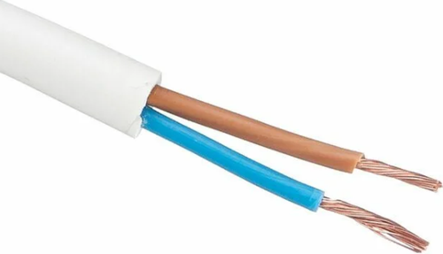 Провод бытовой ПВС 2х6 белый ГОСТ (бухта 100) (кратно 100)