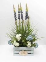 Композиция в ящике "Гортензия"