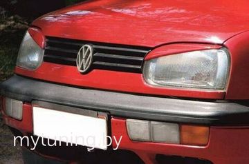 Реснички на фары косые для Volkswagen Golf 3
