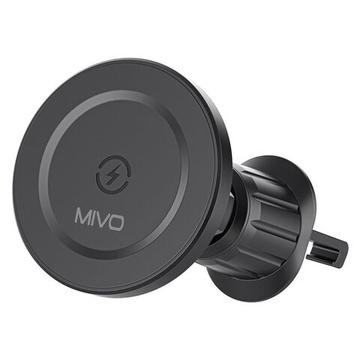 Автодержатель магнитный с беспроводной зарядкой на воздухов. Mivo MZ-40