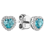 Серьги Пусеты с Турмалином Параиба и Бриллиантами, E0015-31/2