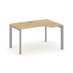 Style Project Стол рабочий эргономичный SN-59P.SPA-001(R) Тиквуд Светлый/Металл Серый/Серебро Заглуш