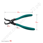 KRAFTOOL 180 мм, изогнутые губки, внутренний, Съемник стопорных колец (22812-2)