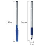 Ручки шариковые с грипом BRAUBERG "i-STICK POINT", НАБОР 6+2 ШТ., СИНИЕ, линия письма 0,35 мм, блистер, 144026