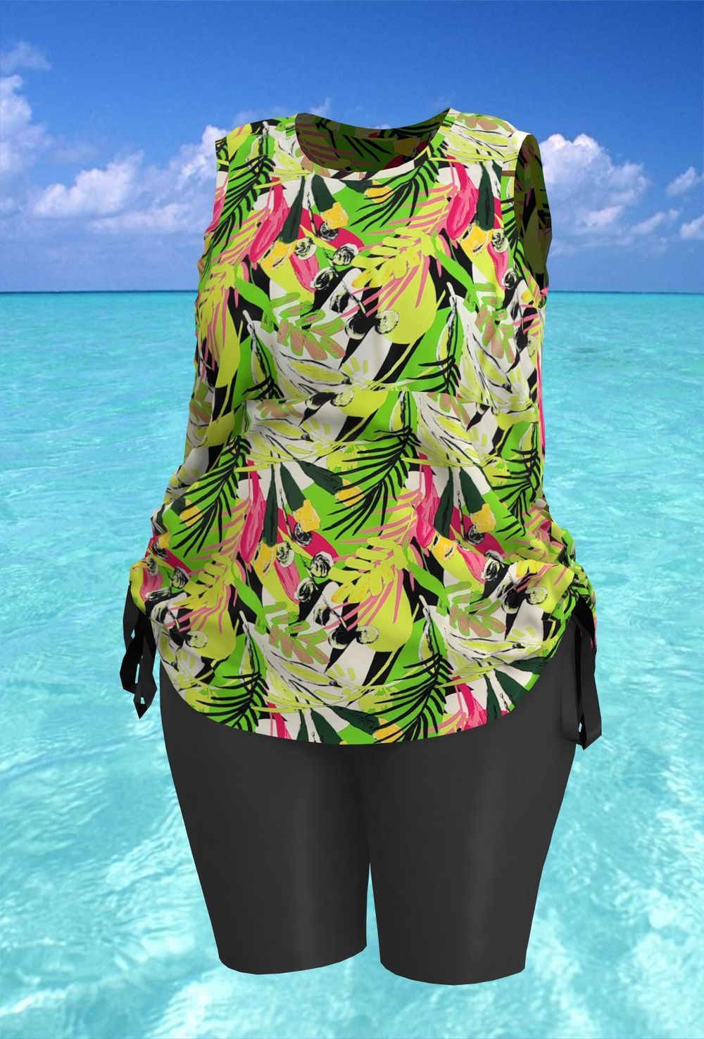 Купальный костюм 17237-17175 салатовый