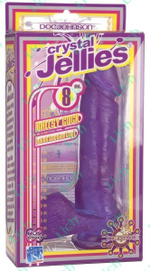 Фиолетовый фаллос на присоске CRYSTAL JELLIES