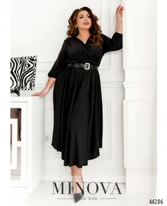 Платье 8616Б-черный Minova