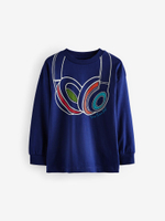 Лонгслив для мальчика Next 683-149, 3 шт., Черный, Хаки, Синий