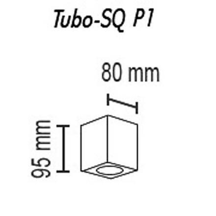 Накладной светильник TopDecor Tubo8 SQ Tubo8 SQ P1 28