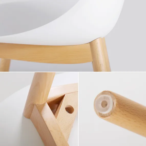 Стул Vid серый, с деревянными ножками