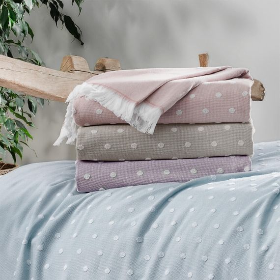 Покрывало пике (ПВХ) OLINDA фиолетовый TIVOLYO HOME Турция