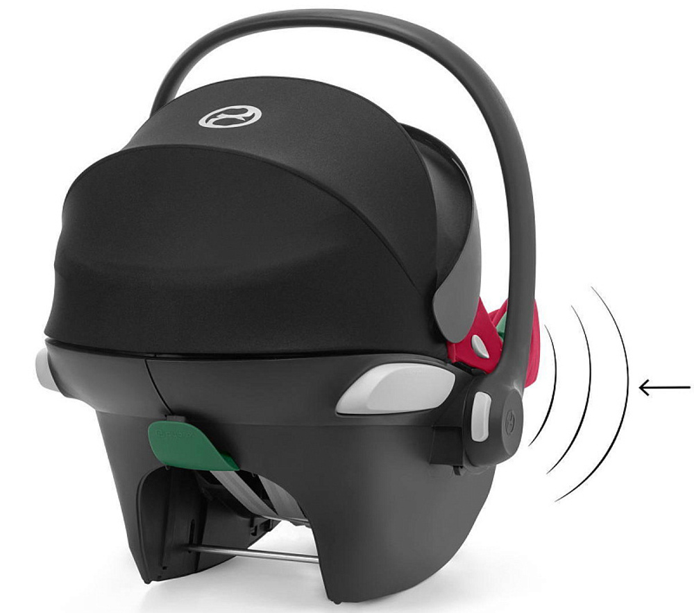 Коляска Cybex Balios S Lux SLV complete Aton B2 Dynamic Red 3 в 1 Stone Grey с дождевиками