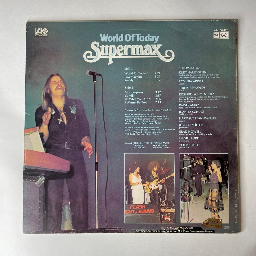Винтажная виниловая пластинка LP Supermax World Of Today (Франция 1977)