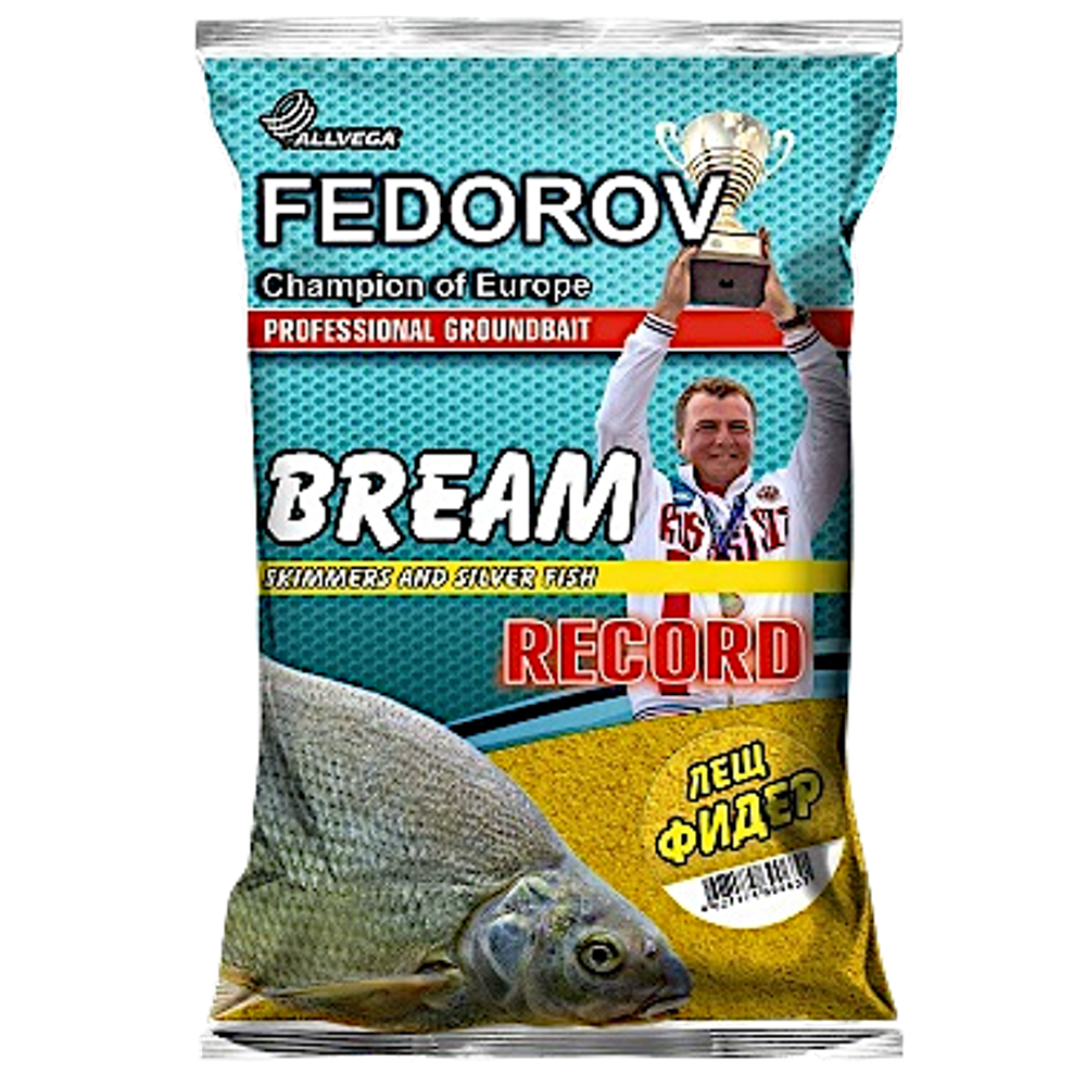 Прикормка рыб. Allvega Fedorov Record 1кг Лещ фидер