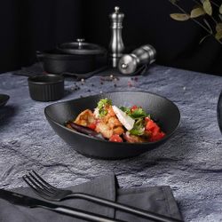 Салатник 600 мл 20*18,5 см h5,7 см Wave Up Smooth Black Raw Stellar P.L. Proff Cuisine [1]