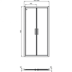 Двустворчатая дверь в нишу 100 см Ideal Standard CONNECT 2 Saloon door K9296V3