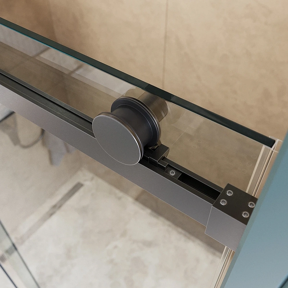 Душевая дверь BelBagno SOFT_CLOSE-2-BF-1-110-C-GM 110 стекло прозрачное/профиль оружейная сталь