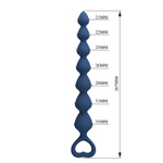 Синяя анальная цепочка - 26,7 см. (Цвет: синий)